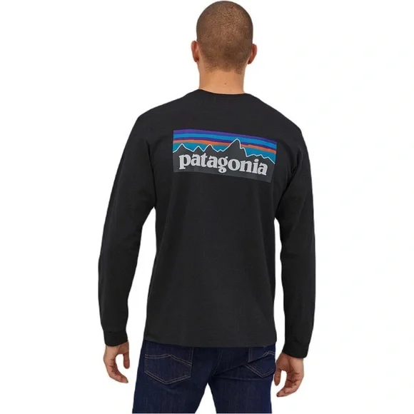 Patagonia Long Sleeve P-6 Logo Responsibili-Tee T-Shirt Size L - Picture 1 of 8